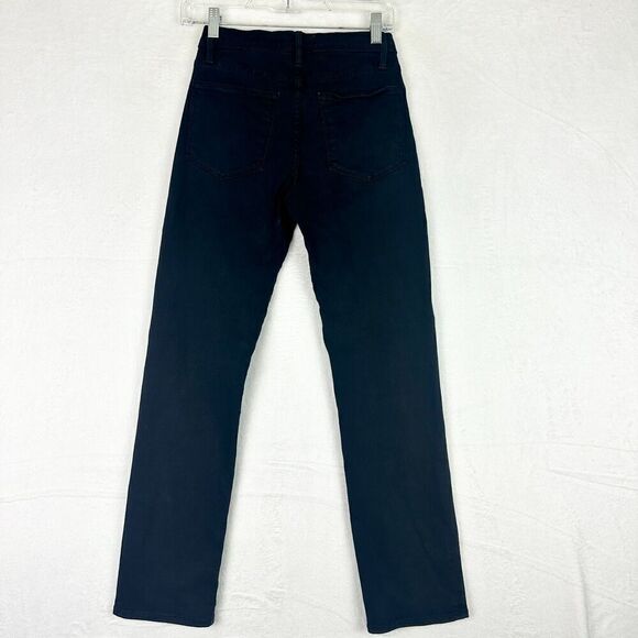 Frame Le High Straight Jeans in Film Noir Black Size 24 Stretch - Picture 2 of 7